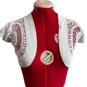 White Crochet Shrug